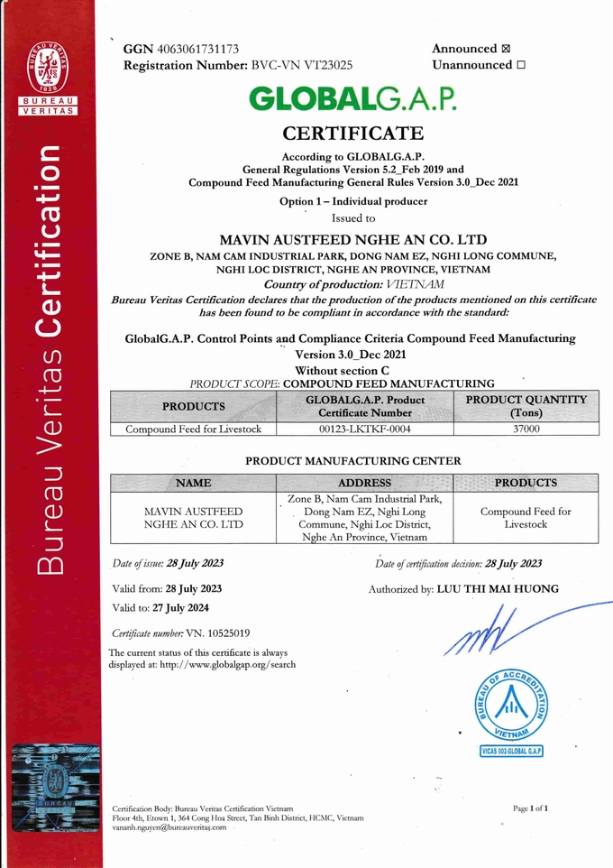 photo-1694428020539-1694428020681449220957-081436_974.jpg Chứng nhận Global GAP của Mavin Austfeed Nghệ An.