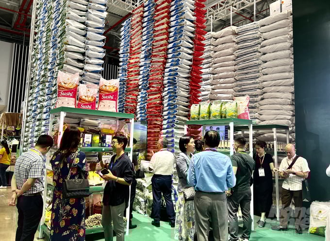Loc Troi Group's exhibition booth at Vietnam International Sourcing Expo 2023. Photo: Nguyen Thuy.