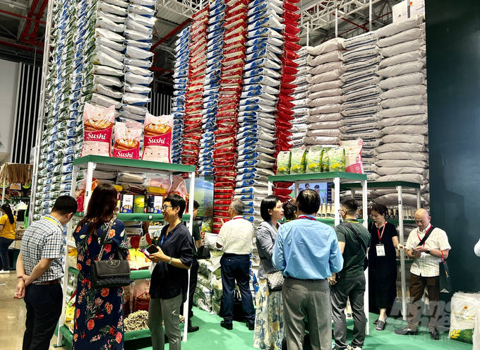 Gian hàng của Tập đoàn Lộc Trời tại Viet Nam International Sourcing Expo 2023. Ảnh: Nguyễn Thủy.