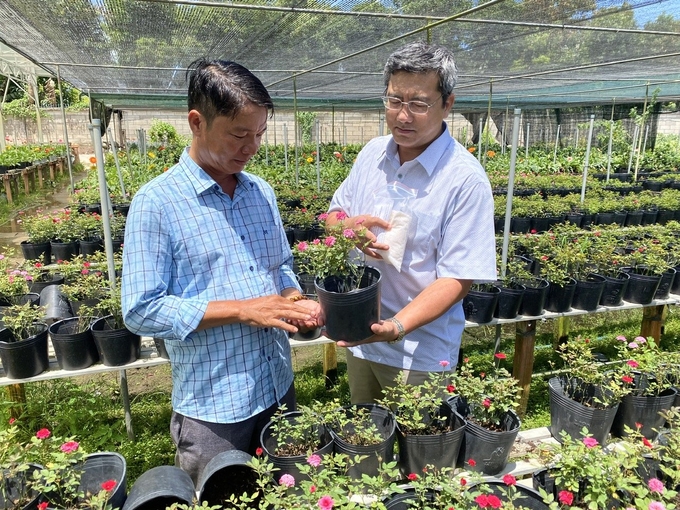 TS Trần Minh Hải (bên phải) trong một chuyến khảo sát về HTX ở ĐBSCL.