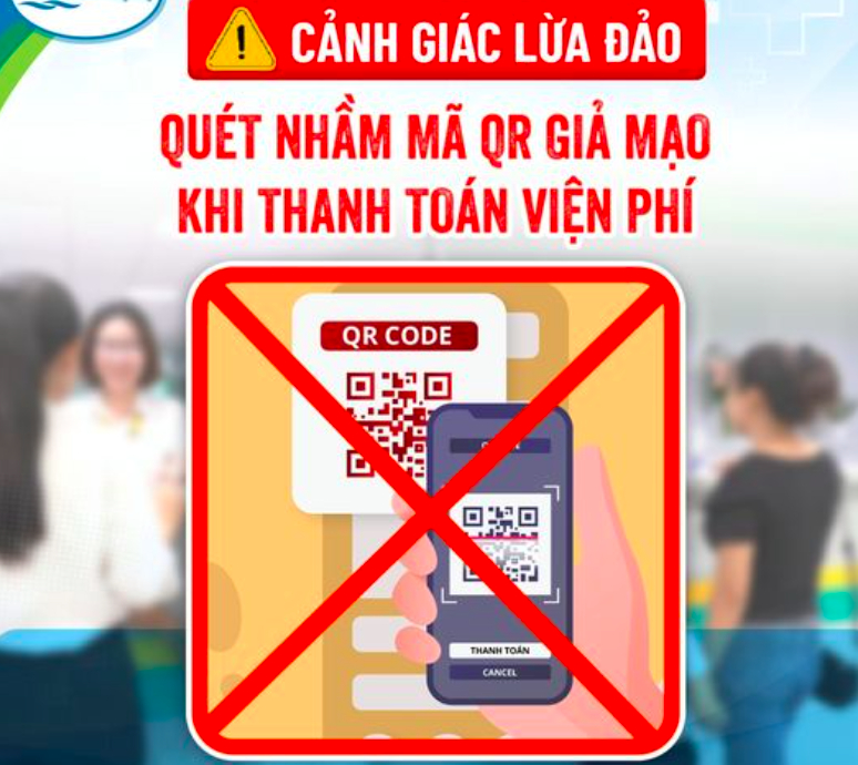 lua-dao-1305-095229_673.jpeg Không quét mã QR thanh toán viện phí khi chưa có sự đồng ý của nhân viên y tế. Ảnh: BVCC.