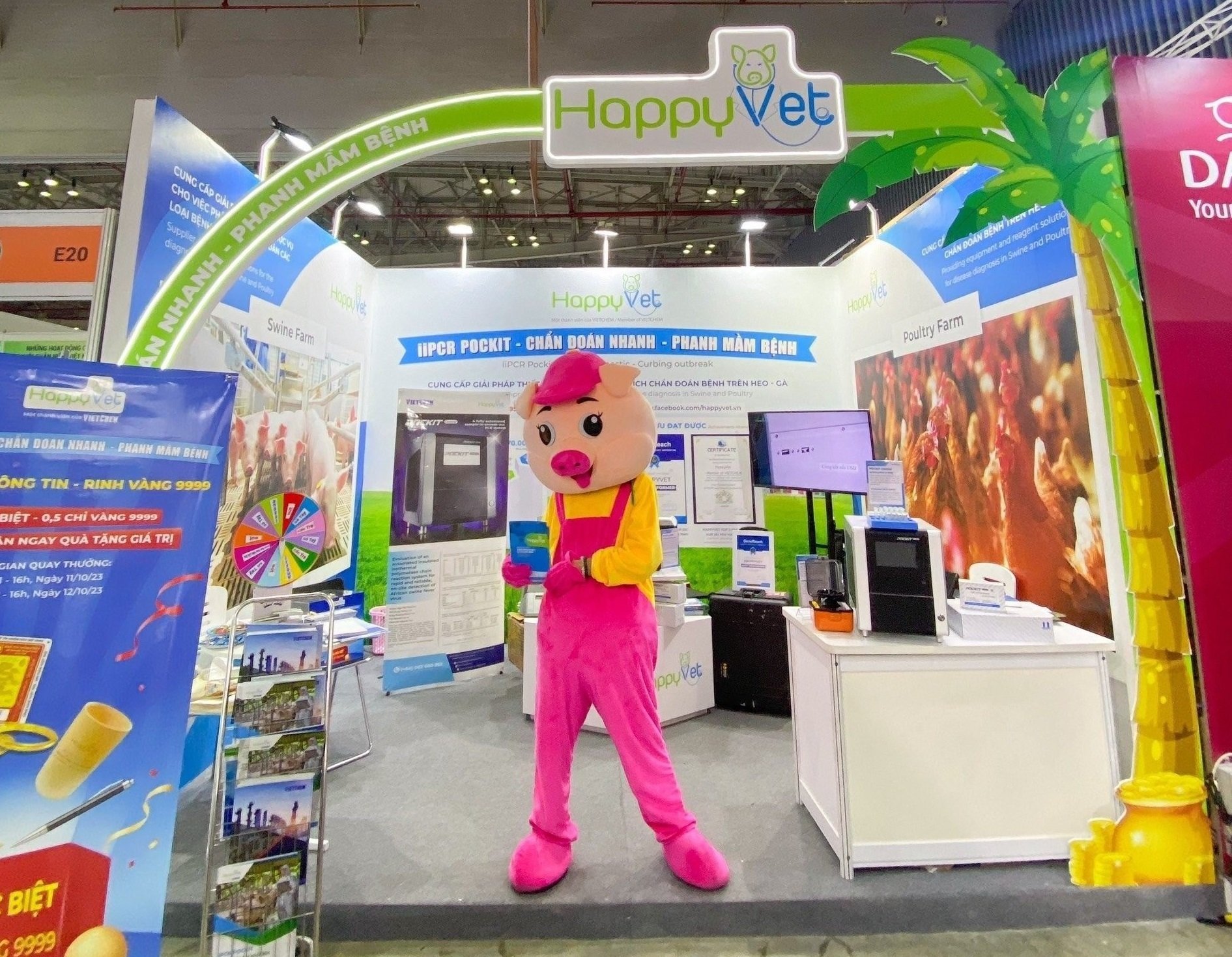 giai-phap-chan-doan-nhanh-benh-thu-y-thuy-san-cua-happyvet-152128_838.jpg Gian hàng của HappyVet tại Vietstock 2023.