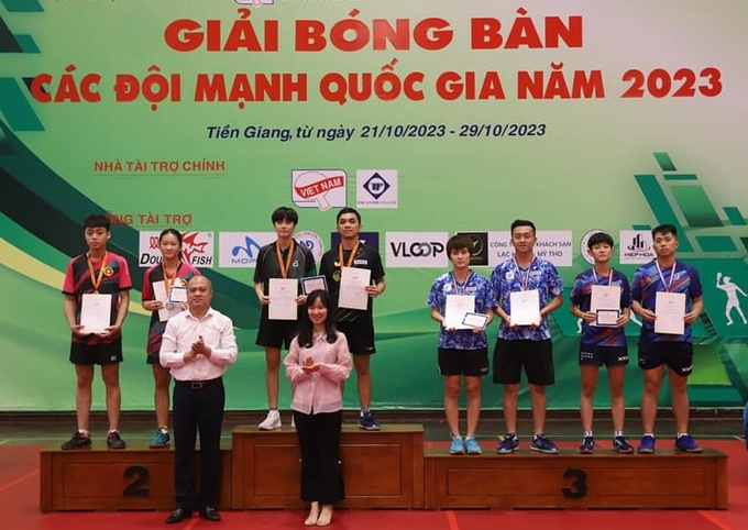 1-155924_758.jpg Anh Hoàng, Mai Ngọc, Đình Đức giúp CLB bóng bàn Hà Nội T&T giành 2 huy chương vàng nội dung đôi nam và đôi nam nữ tại Giải bóng bàn các đội mạnh quốc gia 2023. Ảnh: T&T.