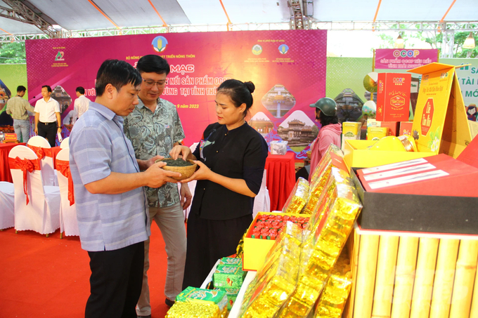 Không gian quảng bá, kết nối sản phẩm OCOP gắn với hoạt động du lịch cấp vùng cũng đã được tổ chức thành công tại Thừa Thiên - Huế từ ngày 29/9 - 1/10/2023. Ảnh: Công Điền.