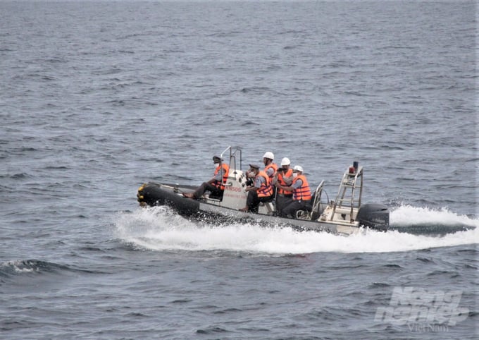 The Region 5's Sub-Department of Fisheries Surveillance has conducted and completed 10 out of 15 planned patrols, inspections, and controls at sea since the beginning of 2023. The Sub-Department utilized a total of 10 Fisheries Surveillance vessels and 180 days of operations. Photo: Trung Chanh.