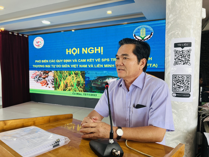 Mr. Chau Cong Bang, Deputy Director of the Department of Agriculture and Rural Development of Ca Mau province. Photo: Trong Linh.