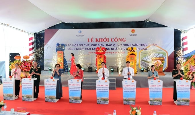 Dự án tổ hợp sơ chế, chế biến, bảo quản nông sản thực phẩm công nghệ cao của Công ty Hiền Lê ở Vĩnh Bảo là một kỳ vọng mới cho chế biến và xuất khẩu nông sản tại Hải Phòng và các tỉnh vùng đồng bằng sông Hồng. Ảnh: Đinh Mười.