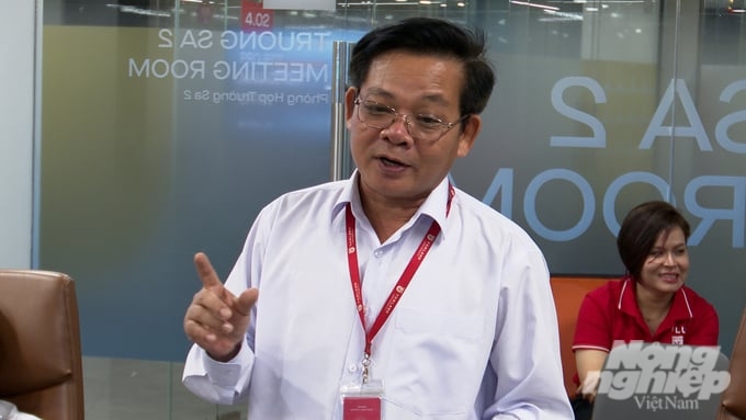 Ông Đỗ Đức Dũng, Viện trưởng Viện Quy hoạch Thủy lợi Miền Nam phát biểu khai mạc Lễ ký kết. Ảnh: Minh Sáng.