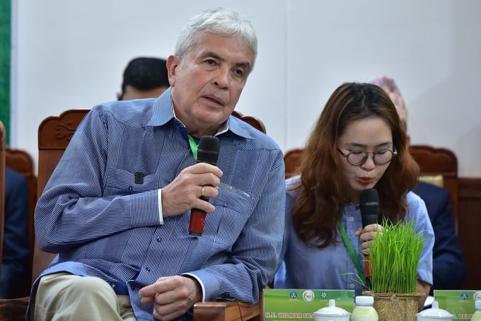 Ông Wilmar Castro Soteldo, Bộ trưởng Bộ Nông nghiệp và Đất đai Venezuela. Ảnh: Tùng Đinh.