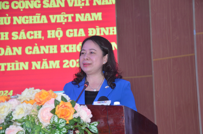 dsc_8592-122747_773.jpg Phó Chủ tịch nước phát biểu tại buổi trao quà. Ảnh: Minh Đảm.