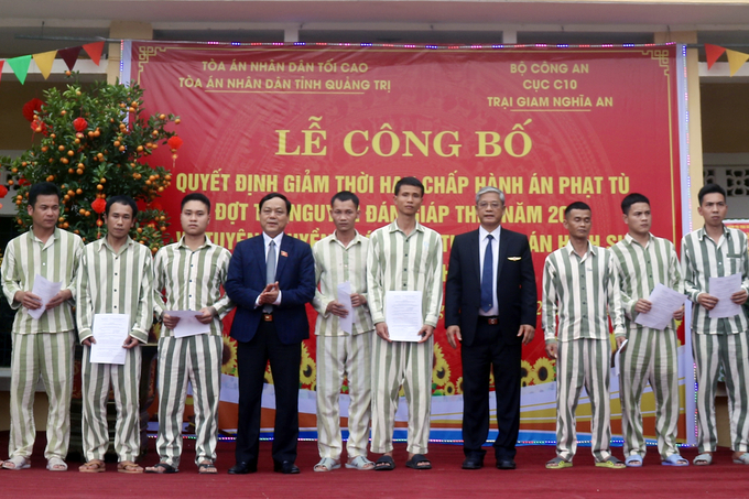 128d2183913t6307l0-bon-5869-224145_279.jpg 563 phạm nhân được giảm thời hạn chấp hành án phạt tù dịp Tết Nguyên đán Giáp Thìn. Ảnh: NB.