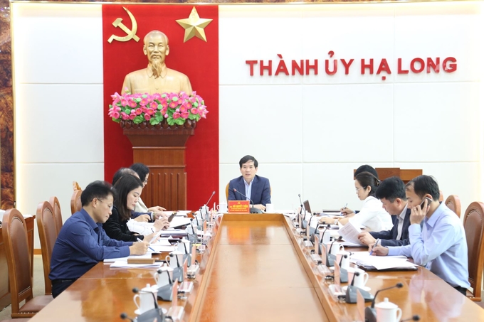 xay-dung-ha-long-khong-co-an-xin-an-may-203055_966.jpeg Ông Vũ Quyết Tiến, Bí thư Thành ủy Hạ Long chủ trì hội nghị. Ảnh: Văn Hiệp