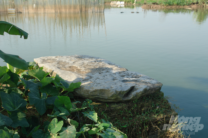 dsc09714-183935_586-183936.jpg ...Và hai vết lõm trên cạnh phiến đá gắn với câu chuyện người ở tư thế quỳ chân và tay trái móc đồ vật giấu bên trong phiến đá.