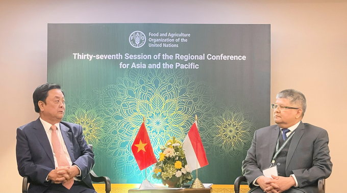 Bilateral meeting between Vietnam and Indonesia within the framework of APRC 37. Photo: ICD.