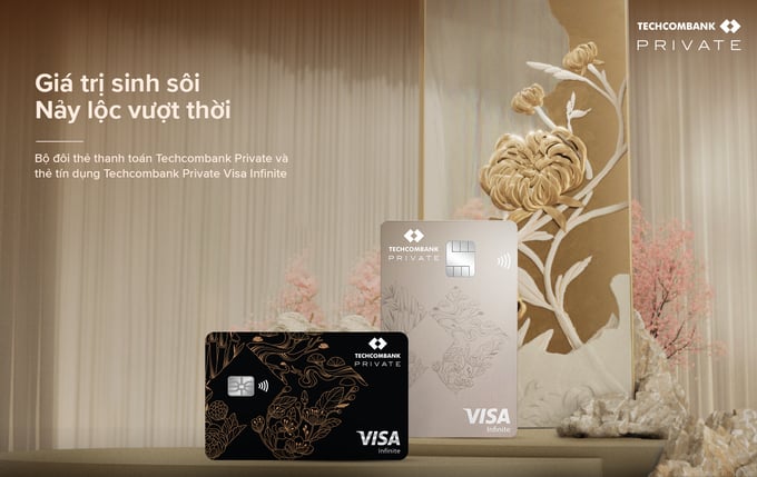 dr--tcb-private--kv-credit-card--240117-1-074959_976.jpeg Bộ đôi thẻ thanh toán quốc tế Techcombank Private & thẻ tín dụng Techcombank Private Visa Infinite. Ảnh: Techcombank.