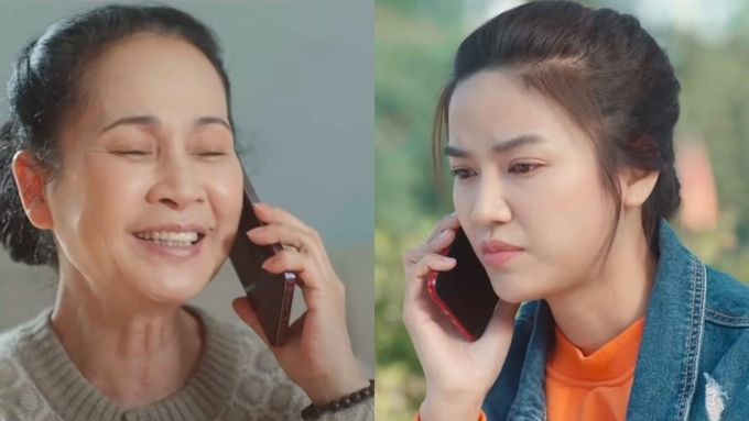 truc-tiep-gap-em-ngay-nang-tap-12-tren-vtv3-hom-nay-8-3-141212_653.jpg Phương gọi điện hỏi thăm sức khỏe bà Thương. Ảnh CMH