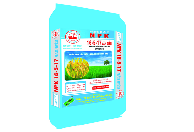 z5260912067206_f1946b164e903a861980ec4130b42853-154818_133.jpg Sản phẩm phân bón đa yếu tố NPK 16-5-17 Văn Điển chuyên bón thúc cho lúa dạng hạt.