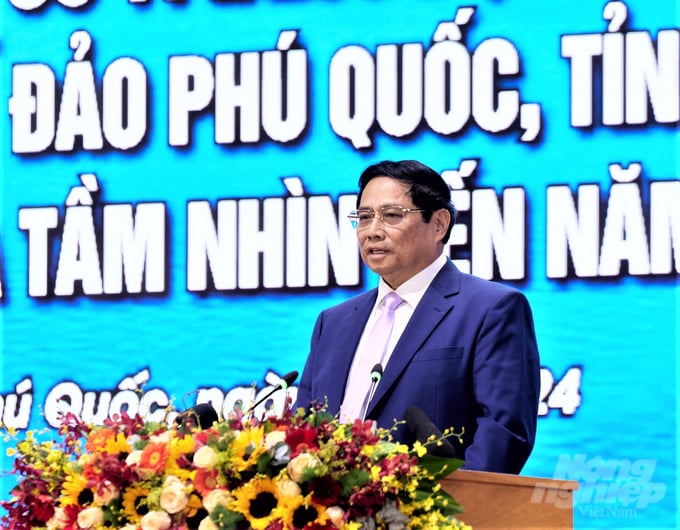 Thủ tướng Phạm Minh Chính phát biểu chỉ đạo tại hội nghị. Ảnh: Trung Chánh.