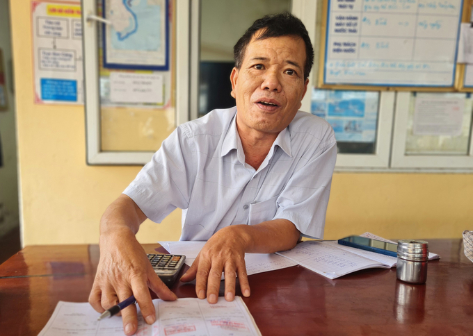 Cảng trưởng Ngô Xuân Thủy khẳng định sản lượng đánh bắt qua cảng rất thấp. Ảnh: Việt Khánh.