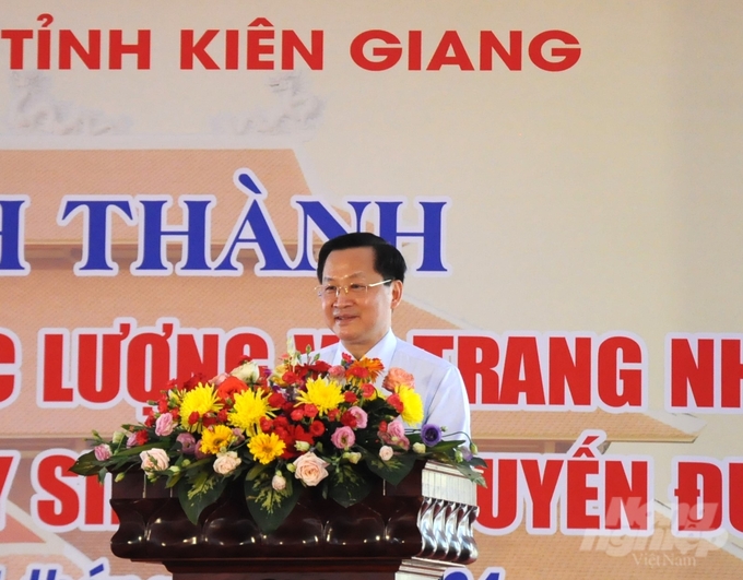 Phó Thủ tướng Lê Minh Khái phát biểu tại buổi lễ. Ảnh: Trung Chánh.