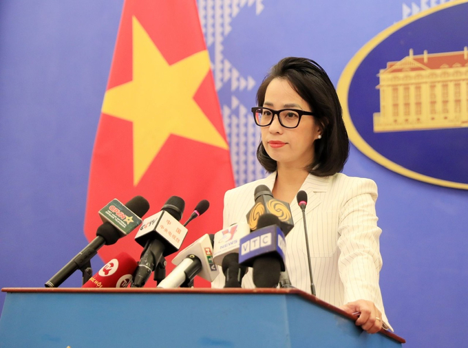 202455-npn-bng-tra-loi-funan-techo-194118_208.jpg Người phát ngôn Bộ Ngoại giao Việt Nam Phạm Thu Hằng. Ảnh: MOFA.