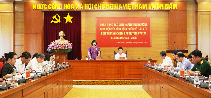 vp-162407_363.jpg Tỉnh Vĩnh Phúc họp bàn về công tác sắp xếp đơn vị hành chính. Ảnh: BVP.