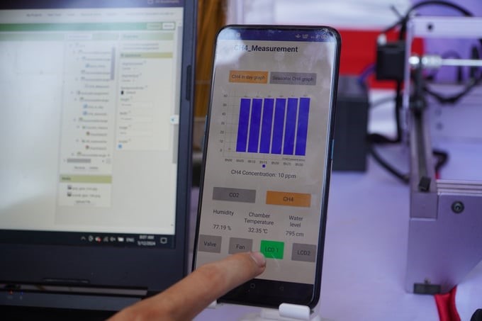 The system is designed quite simply, making it easy for farmers to use on mobile phones. Photo: Kim Anh.