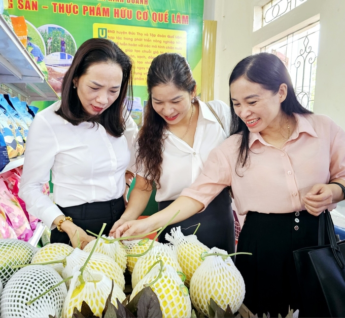 Cửa hàng nông sản hữu cơ ở Hà Tĩnh. Ảnh: Hoàng Anh.