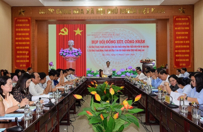 Tỉnh Bạc Liêu xem xét, công nhận 2 xã của TP. Bạc Liêu là Vĩnh Trạch Đông đạt chuẩn nông thôn mới (NTM) nâng cao và Vĩnh Trạch đạt chuẩn NTM kiểu mẫu về giáo dục. Ảnh: Trọng Linh.