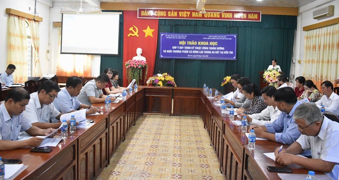 dsc_0179-143208_126.jpg Hội thảo khoa học góp ý hoàn thiện quy trình nghiên cứu. Ảnh: Minh Đảm.