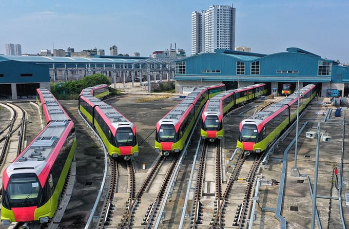 Khai thác, vận hành đường sắt Nhổn - ga Hà Nội cuối tháng 6/2024. Ảnh: VĐ.