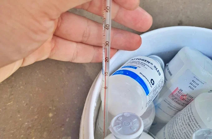 Vaccine for Foot-and-Mouth Disease (FMD) with 6PD50 antigen content capable of protecting against all 4 topotypes. Photo: PT.