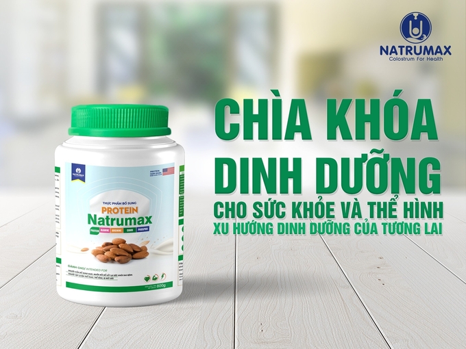 Thực phẩm bổ sung protein Natrumax hộp 800gram.