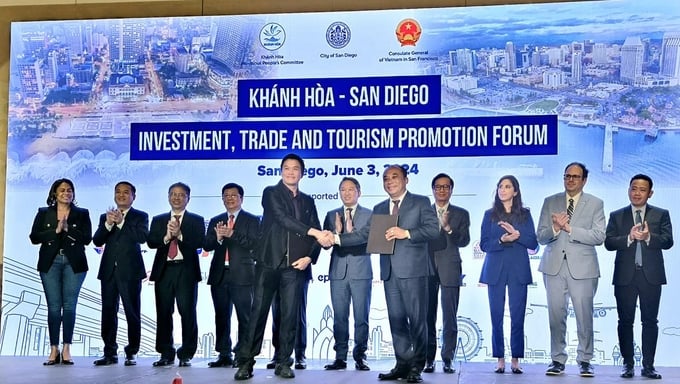 DT Group has signed an investment cooperation agreement with a US enterprise. Photo: QD.