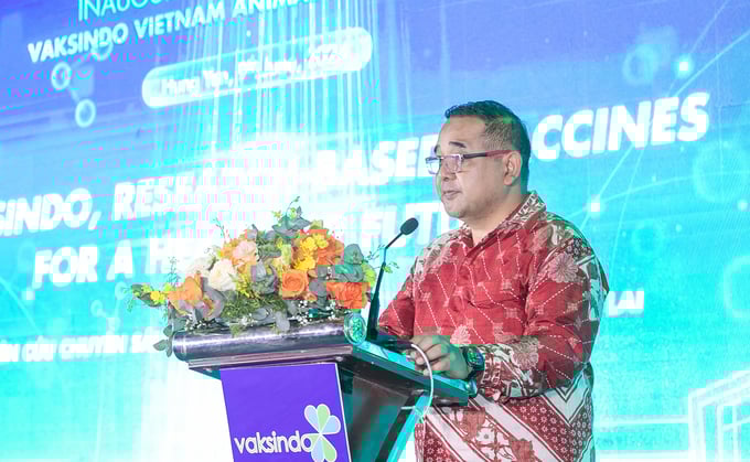 Vaksindo Managing Director, Teguh Yodiantara Prajitno, speaking at the inauguration ceremony. Photo: Vaksindo VN.