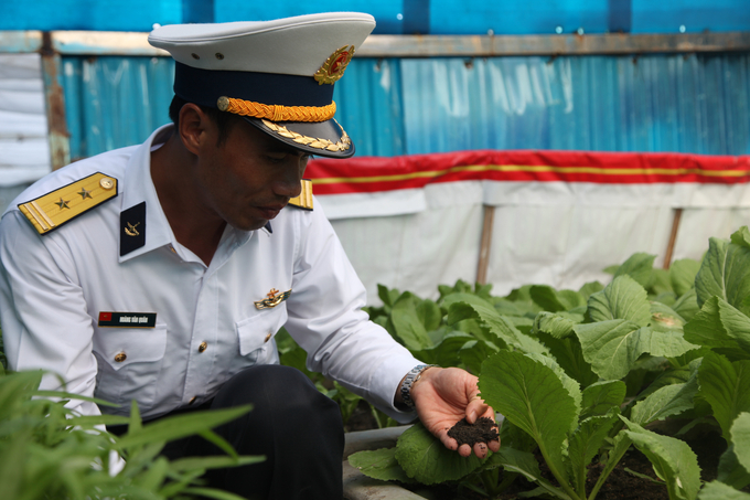 img_1479-131046_34.jpg Chăm sóc vườn rau vừa là nhiệm vụ, vừa là thú vui sau mỗi ca trực của lính Hải quân. Ảnh: Xuân Hào.