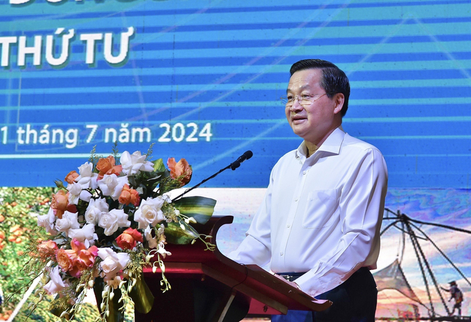 z5592101852180_952cd2b774e7b1ace18c43b266d2dde8-194302_639.jpg Phó Thủ tướng Lê Minh Khái tại Hội nghị Hội đồng điều phối vùng ĐBSCL. Ảnh: Trần Mạnh.