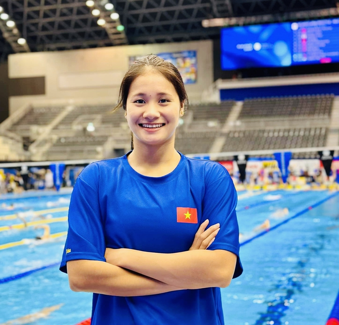 4-102438_478.jpg Tuyển thủ Võ Thị Mỹ Tiên nhận suất dự Olympic Paris 2024 từ FINA. Ảnh: Mỹ Tiên.