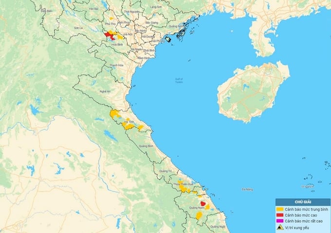 du-bao-thoi-tiet-ngay-mai-16-7-2024-moi-nhat-182400_530.jpg Bản đồ nguy cơ lũ quét, sạt lở đất đá tại Phú Thọ, Hòa Bình, Hà Tĩnh, Huế và Quảng Nam. Ảnh: TT KTTV Quốc gia