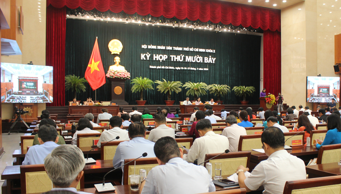 Kỳ họp HĐND TP.HCM khóa X, nhiệm kỳ 2021 - 2026 sáng 17/7. Ảnh: Thành Nhân.