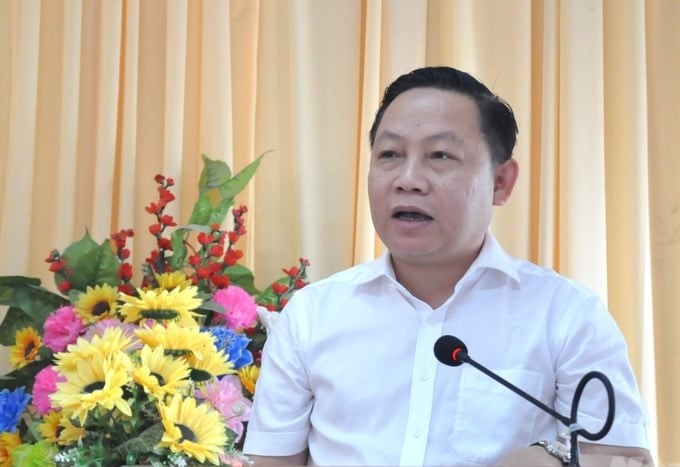 Mr. Le Huu Toan, Director of the Kien Giang Department of Agriculture and Rural Development, said that the launching ceremony of the 1 million hectares of high-quality rice project is considered a milestone for the agricultural sector in its determination to build a sustainable rice industry chain. Photo: Trung Chanh.