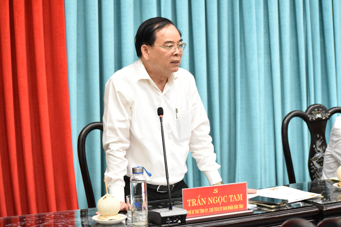 mo-dot-cao-diem-ra-soat-quan-ly-chat-che-cac-tau-co-nguy-co-cao-195645_611.jpg Ông Trần Ngọc Tam, Chủ tịch UBND tỉnh Bến Tre cho biết, từ đầu năm 2024 đến nay, Bến Tre không có tàu vi phạm vùng biển nước ngoài bị bắt giữ. Ảnh: Minh Đảm.