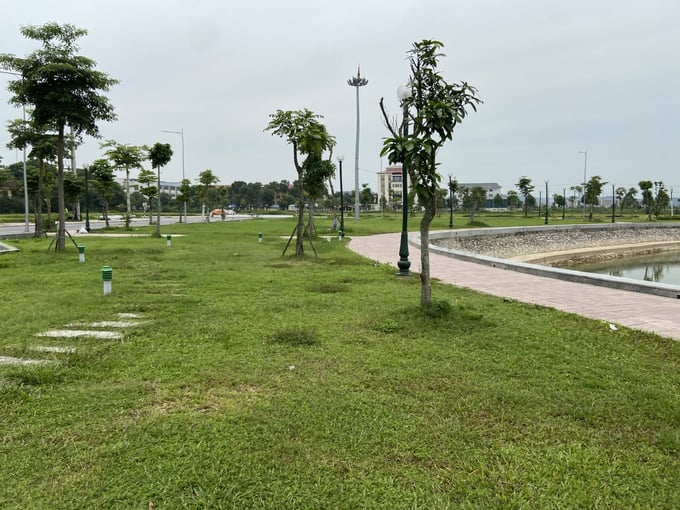 Dự án Đầu tư xây dựng Công viên cây xanh và Hồ điều hòa Vân Tương. Ảnh: NDCC.