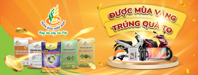 Công ty Cổ phần Phân bón Miền Nam đang triển khai chương trình khuyến mãi 'Được mùa vàng - Trúng quà to'.