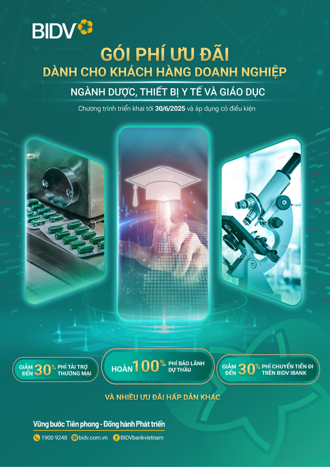 anh-minh-hoa-goi-uu-dai-duoc-y-te-120951_706.jpg Từ tháng 6/2024, doanh nghiệp được hoàn 100% phí bảo lãnh dự thầu khi phát hành bảo lãnh trọn gói tại Ngân hàng BIDV để thực hiện gói thầu vào các bệnh viện, cơ sở y tế, giáo dục.