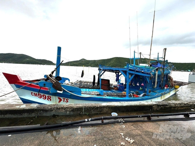 z5747904052868_67420494e315b9d072f8121b30941fe2-112524_474-112524.jpg Tàu cá vi phạm vùng biển Thái Lan bị bắt giữ: Ảnh: Đồn Biên Phòng Sông Đốc cung cấp.