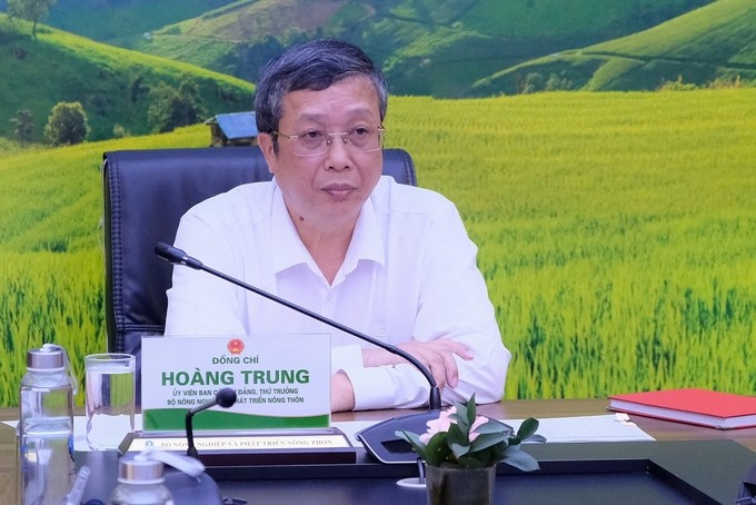 Deputy Minister Hoang Trung emphasized that the planting area code will be suspended if a violation or non-compliance with regulations occurs. Photo: Tung Dinh.