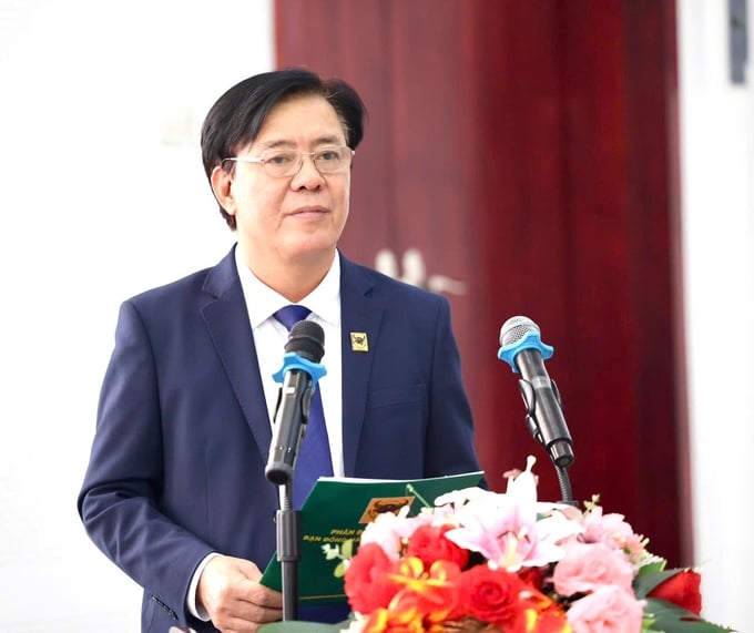 Ông Ngô Văn Đông, Tổng Giám đốc Công ty CP Phân bón Bình Điền chia sẻ mong muốn giúp nông dân Lào tiếp cận những giải pháp canh tác tiên tiến.