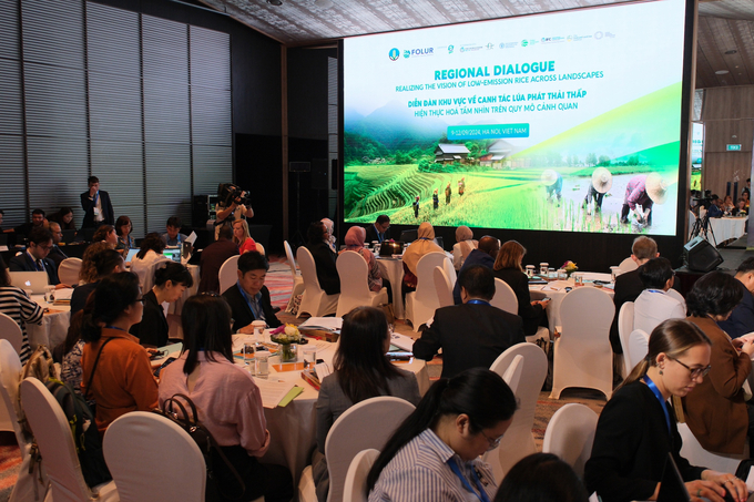 Regional forum ‘Realizing the vision of low-emission rice across landscapes’ on September 9. Photo: Quynh Chi.