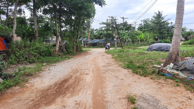 z5834951640832_ad2d8709dc18f19dafa392102b08915b-100043_342.jpg Hệ thống hạ tầng giao thông tại khu vực dự án không được đầu tư. Ảnh: L.K.